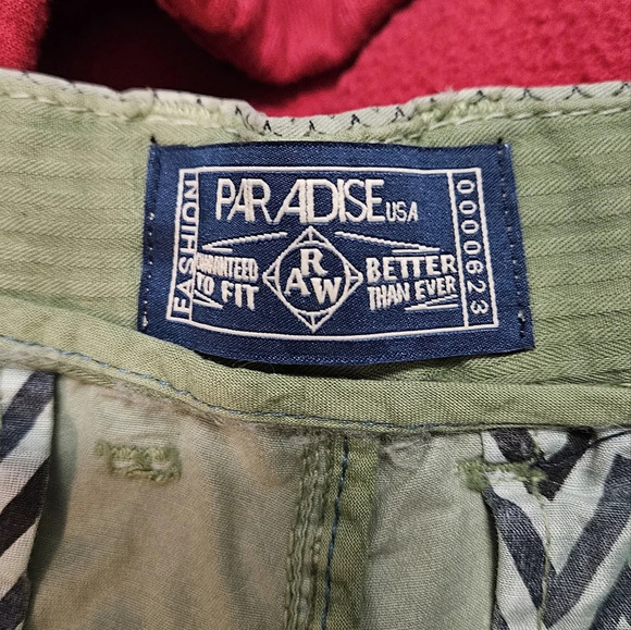 Paradise men's shorts. Green print.Size 32 NWT - Picture 7 of 8